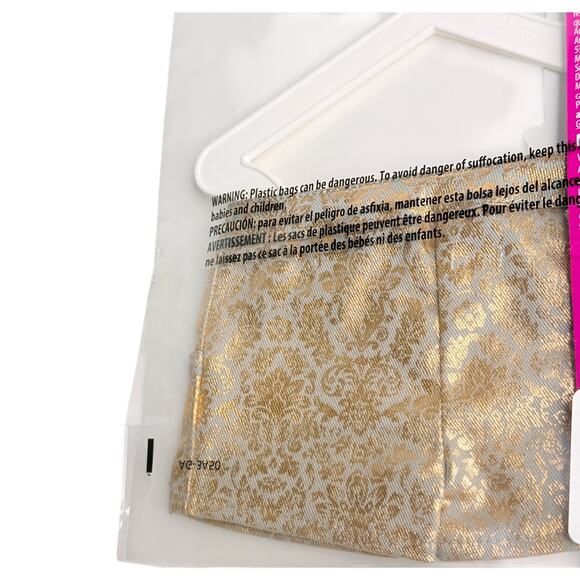 American Girl Doll Uptown Shorts Gold Silver w/ Outfit Hanger Truly Me New Pkg - Picture 3 of 7